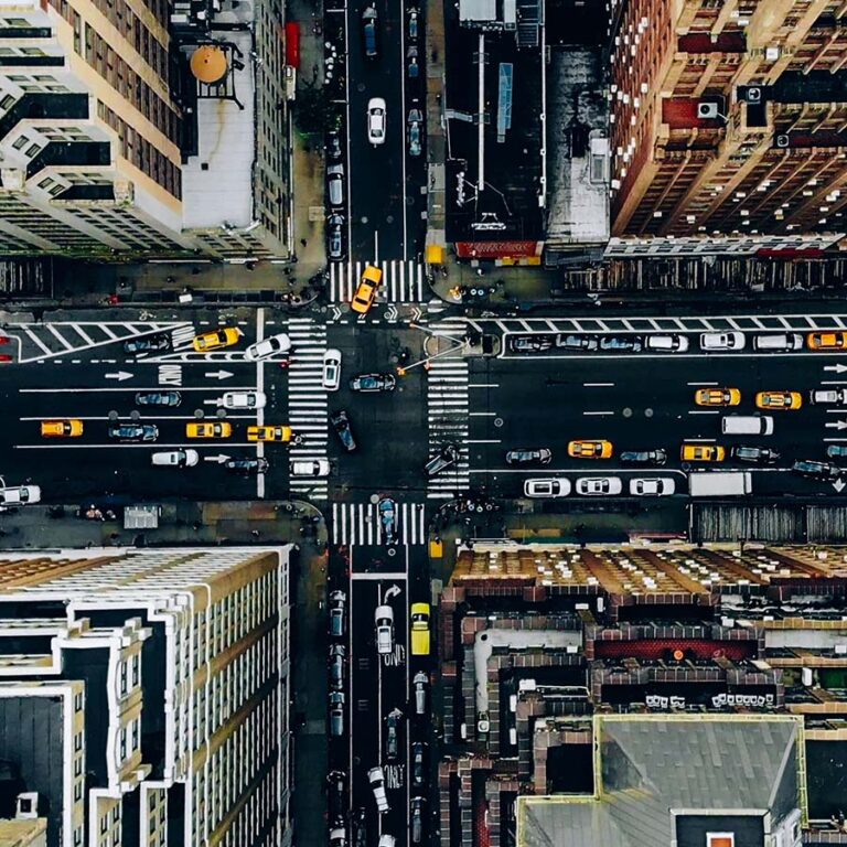 Aerial view of city