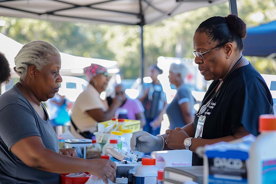 Gathering of community health professionals