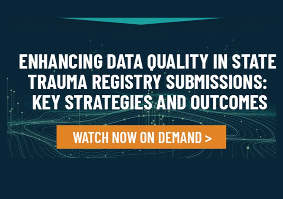 screenshot of webinar enhancing data quality in state trauma
