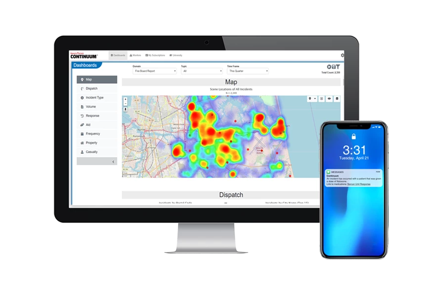 screenshot with heat map on multiple devices